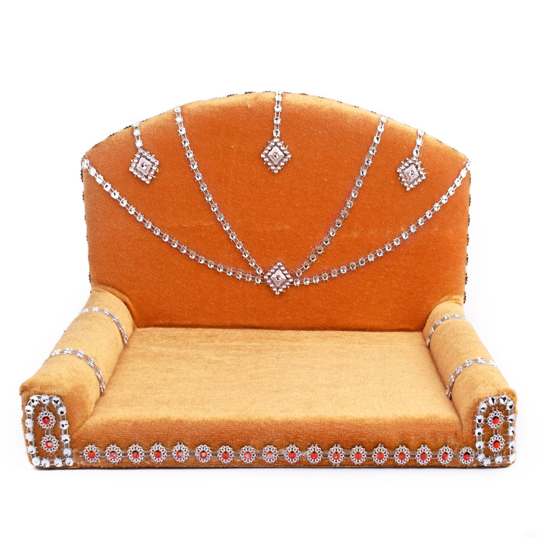 Laddu Gopal's Velvet Charisma: A Sacred Singhasan - Large