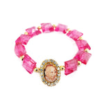 Pink Beaded Guru Ji Maharaj Handmade Bracelets for Men and Women