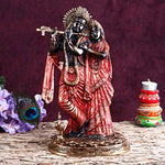 11.2 Inch Elegant Black Brass Radha Krishna Statue