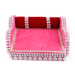 Laddu Gopal's Royal Velvet Bed
