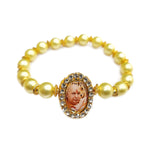 Yellow Beaded Guru Ji Maharaj Handmade Bracelets for Men and Women