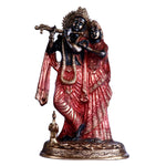 11.2 Inch Elegant Black Brass Radha Krishna Statue