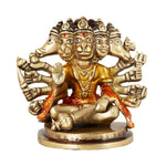 3.5 Inch Stylistic Brass Panchmukhi Hanuman Idol