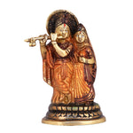 2.3 Inch Brass Small Radha Krishna Statue