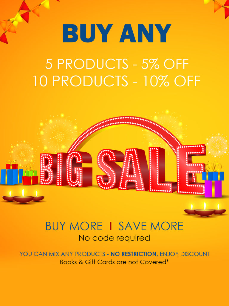 Limited Time Offer: Get 5% Off on 5 Products or 10% Off on 10 Products from Satvik. 