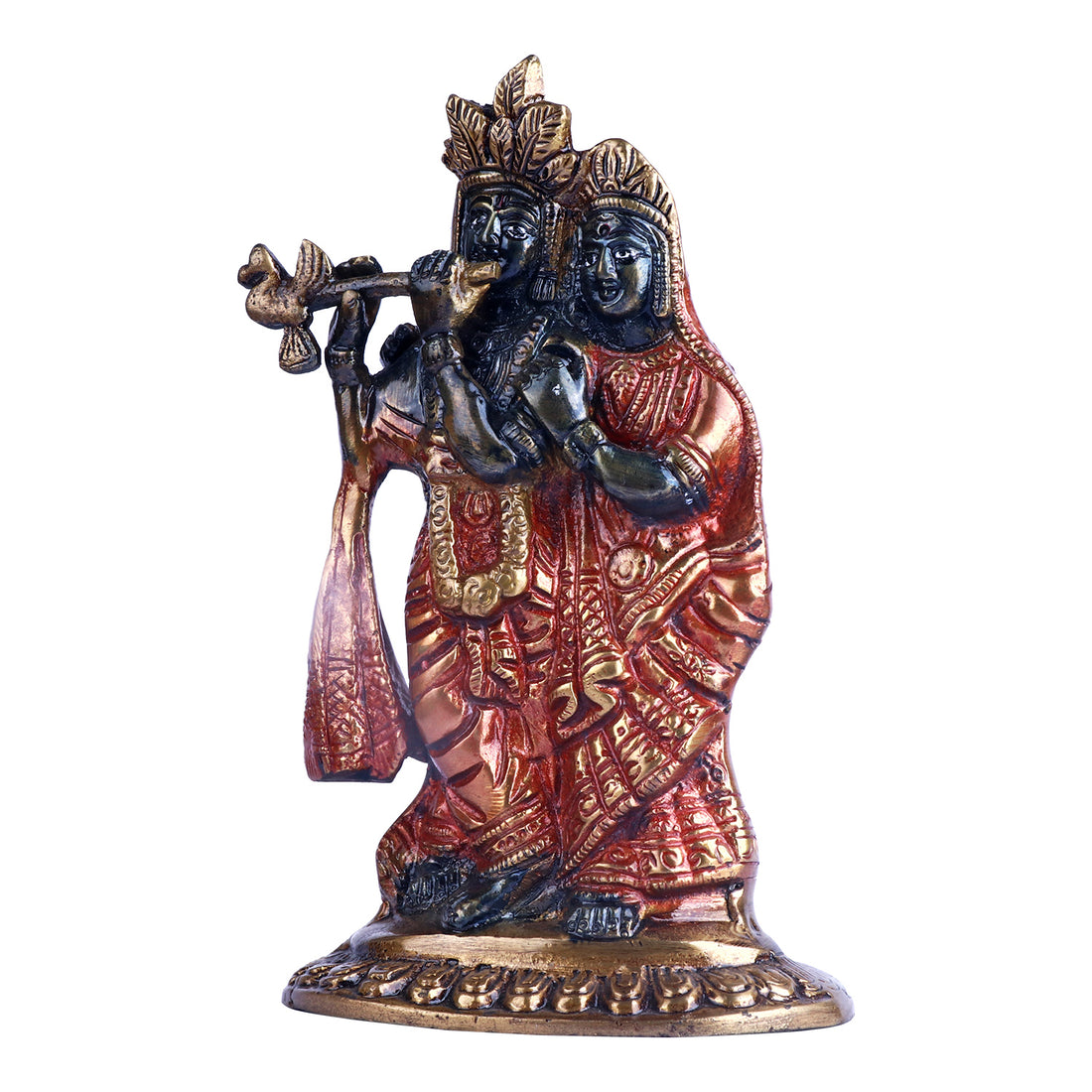 3.1 Inch Brass Radha Krishna Idol