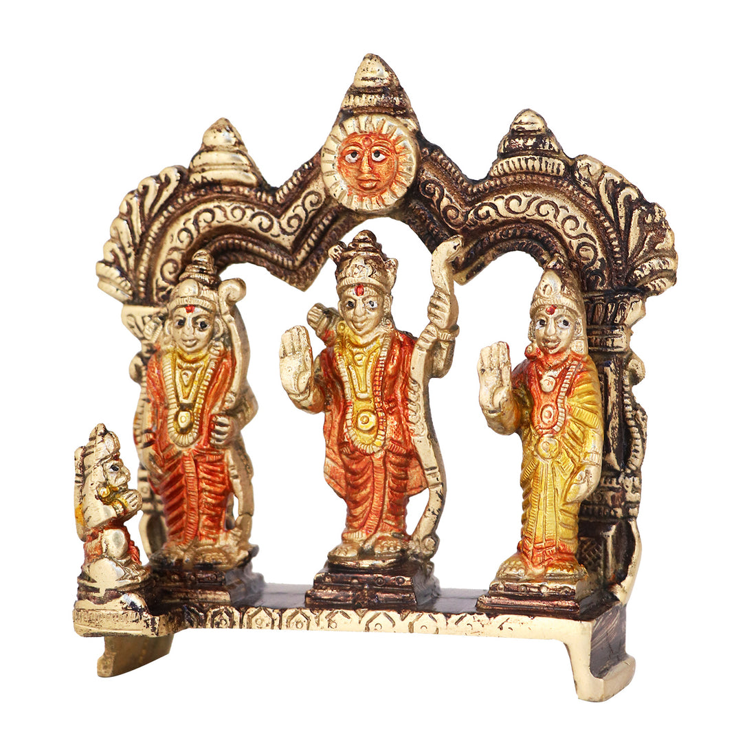 4.8 Inch Brass Small Ram Darbar Idol