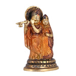 2.3 Inch Brass Small Radha Krishna Statue