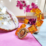 Orange Beaded Guru Ji Maharaj Handmade Bracelets for Men and Women