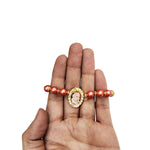 Light Red Beaded Guru Ji Maharaj Handmade Bracelets for Men and Women