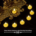 30 Pc Pure Cow Ghee Diya Wicks (Wax Free)