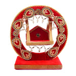 Decorative Laddu Gopal Ji Jhula - Divine Swing (Red)