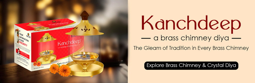 kanchdeep borosil chimney akhand diya | satvikstore.in