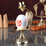 Mahadev White Stone Shivling With Nag, Trishul And Abhishek Patra