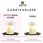 Black Decorative Plate Candle Stand