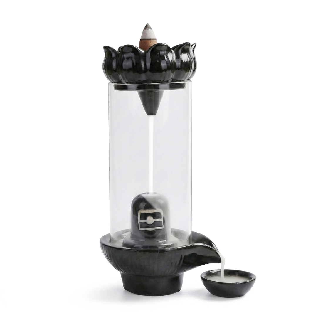 Shivling Abhishekam backflow incense burner with 20 cones