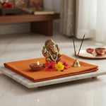 Orange Cotton Cloth – 1.25 Meter for Pooja & Rituals