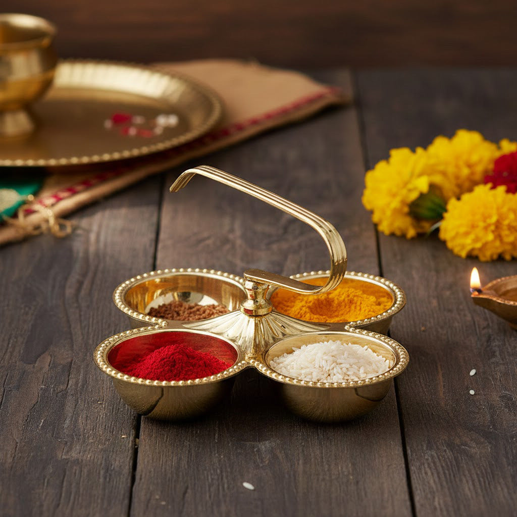 Traditional Designer Brass Chaumukh