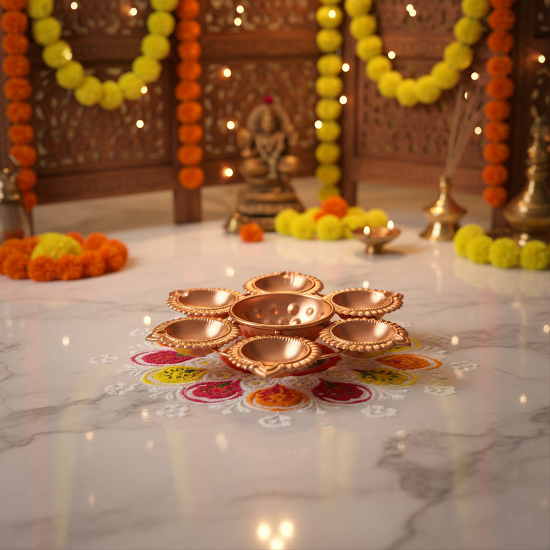 Decorative Urli Diya for Home & Temple Decor