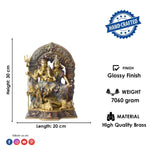 Large Brass Idol of 11.8 Inch Handcrafted Brass Shiv Parivaar and Shiv Parvati Statue. Tall Brass Murti, Big Brass Statue, Brass Sculpture, God Brass Idol online. Large. Premium Brass Statue, Vintage Brass Idol Collection. satvikstore.in. India’s No 1 Brass Idol Store website. Top and best brand for brass idol. on www.satvikstore.in
