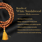 10mm 27 Bead White Chandan Mani Mala