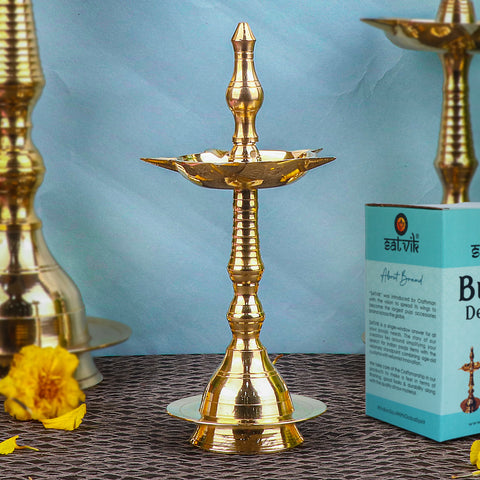 12 Inch Beautiful Brass Kerala Inauguration Diya