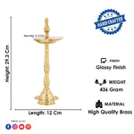 12 Inch Beautiful Brass Kerala Inauguration Diya