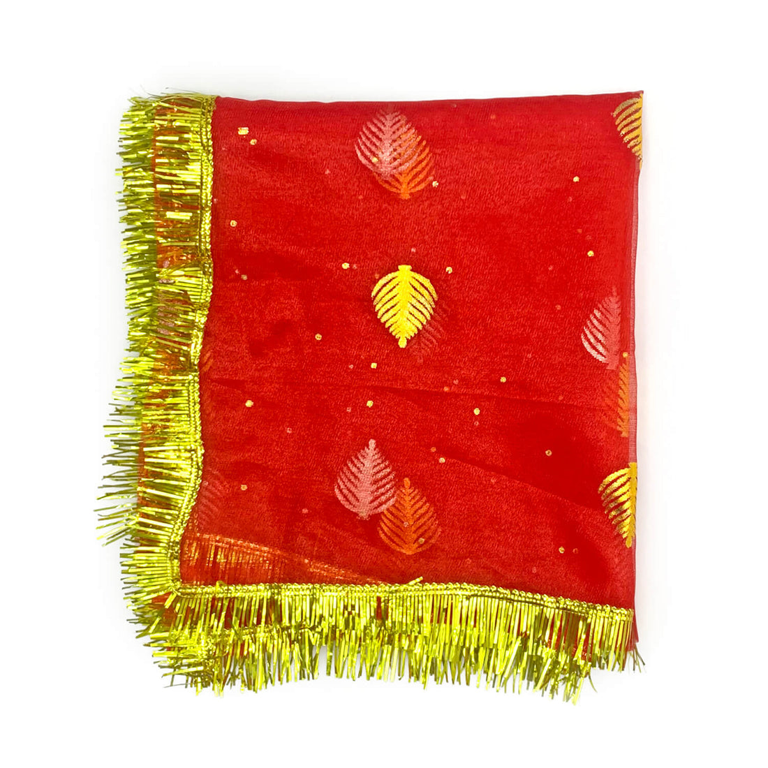 Leaf Design Mata ki Chunari  (42x17 Inch)