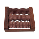 3 Row Wooden Feet Massager – Natural Reflexology for Foot Relaxation