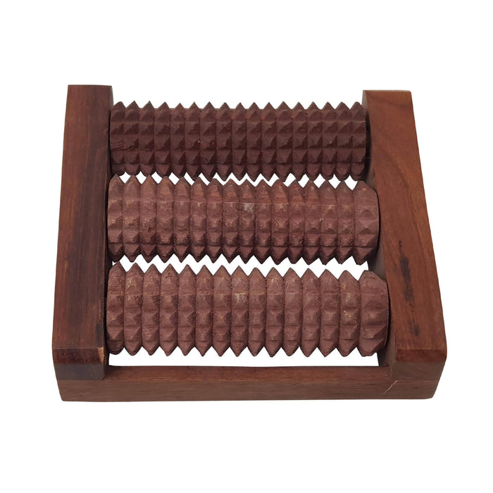 3 Row Wooden Feet Massager – Natural Reflexology for Foot Relaxation