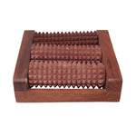 3 Row Wooden Feet Massager – Natural Reflexology for Foot Relaxation