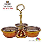 Copper Brass Pickle Set Puja Store Online Pooja Items Online Puja Samagri Pooja Store near me www.satvikstore.in