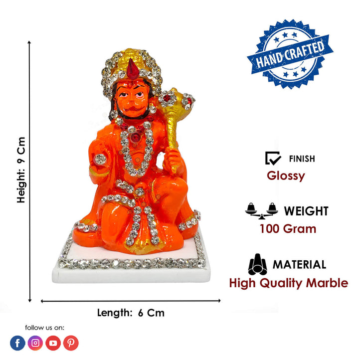 Marble Hanuman Idol Puja Store Online Pooja Items Online Puja Samagri Pooja Store near me www.satvikstore.in