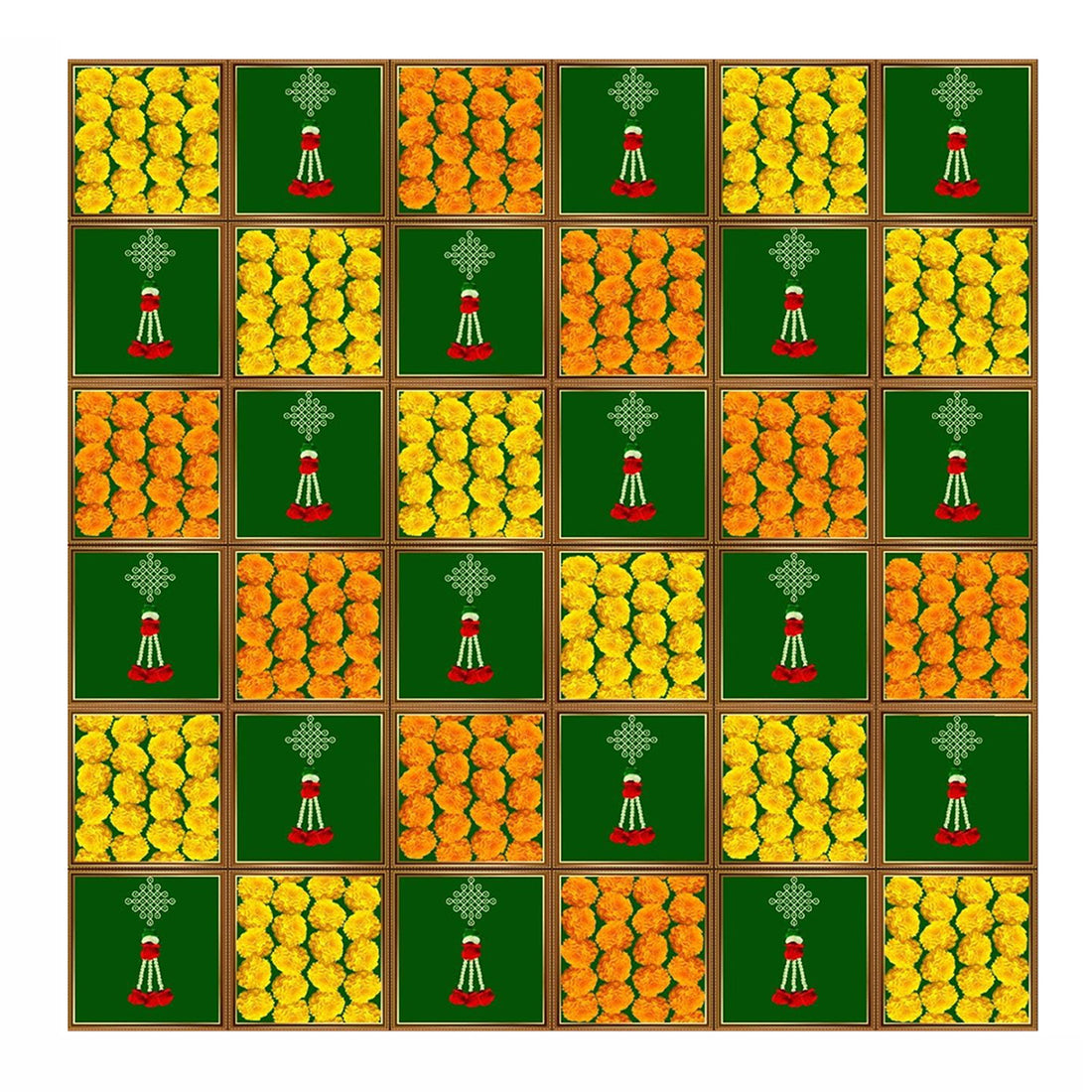 Backdrop Cloth Printed Genda Phool Design