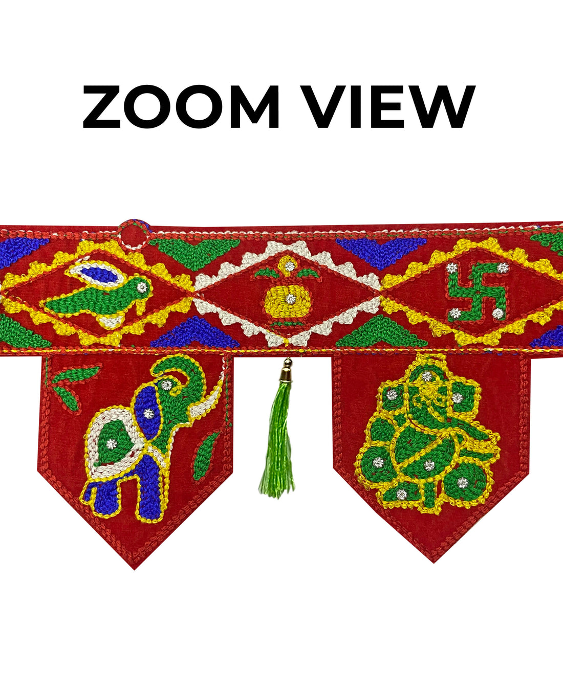 Handcrafted Embroided Shubh Labh Toran (Door Valance)