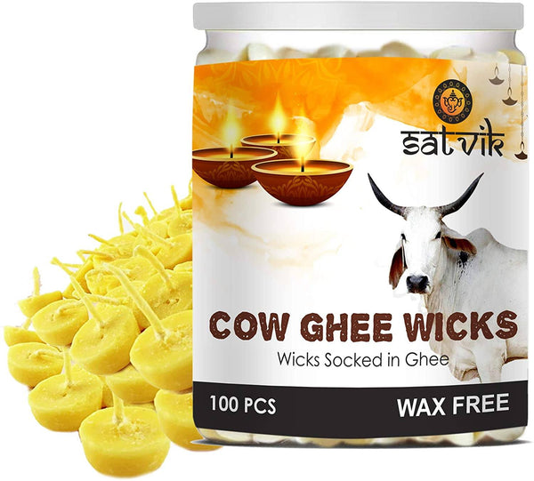 Pure Cow Ghee Wicks (Wax Free)