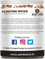 SATVIK 225 Pc Round Floating Wicks for Oil Cups with Cork Disc Holders