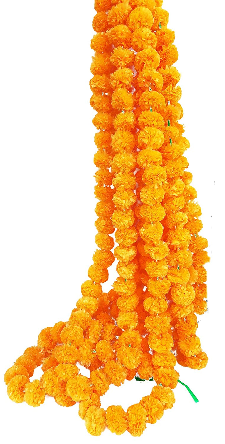 5 Feet Long Marigold Garland For Home Decoration Puja Store Online Pooja Items Online Puja Samagri Pooja Store near me www.satvikstore.in