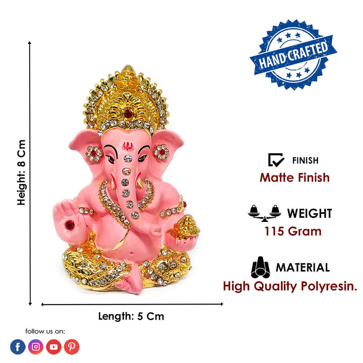 Pink Ganesh Idol Puja Store Online Pooja Items Online Puja Samagri Pooja Store near me www.satvikstore.in