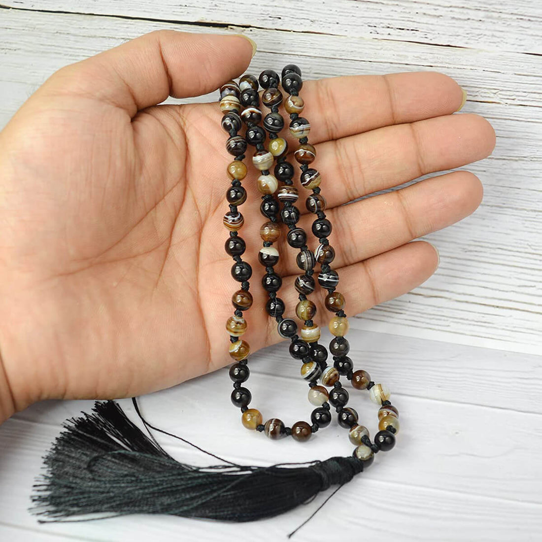Bloodstone Agate Necklace | 8MM Beads for Chakra & Energy Healing