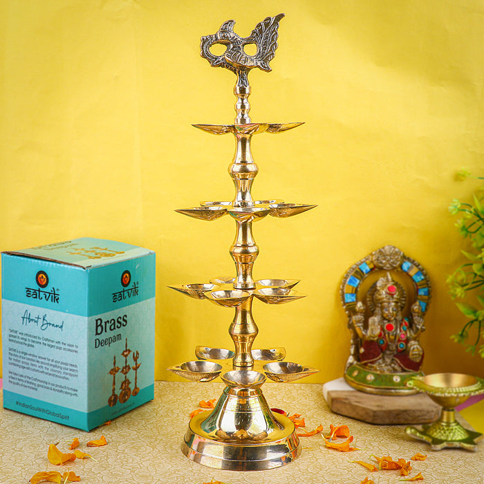 Panchmukhi Peacock Kerala Diya | India’s Largest Pooja Accessories Brand – www.satvikstore.in