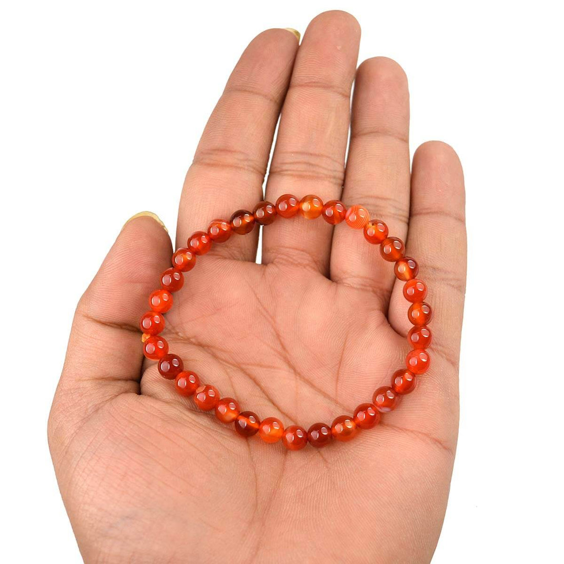 Authentic Carnelian Crystal Bracelet for Reiki Healing 6 MM