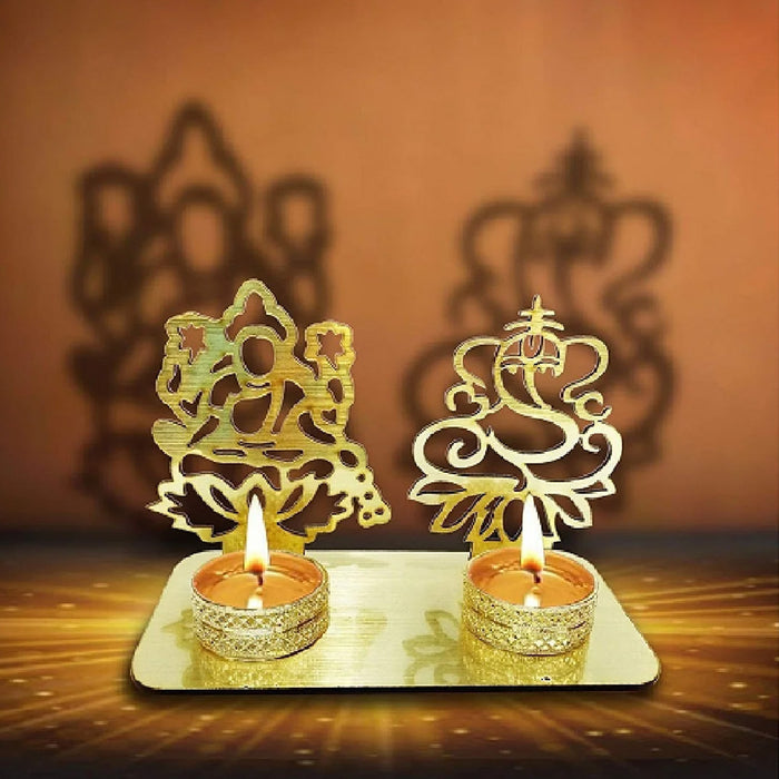 Ganesha and Lakshmi Shadow Diya | India’s Largest Pooja Accessories Brand – www.satvikstore.in