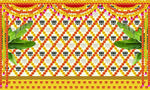 Backdrop Clothes Print Flower Design White Color