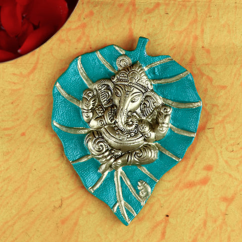 Ganesh on Leaf Patta Wall Hanging | India’s Largest Pooja Accessories Brand – www.satvikstore.in
