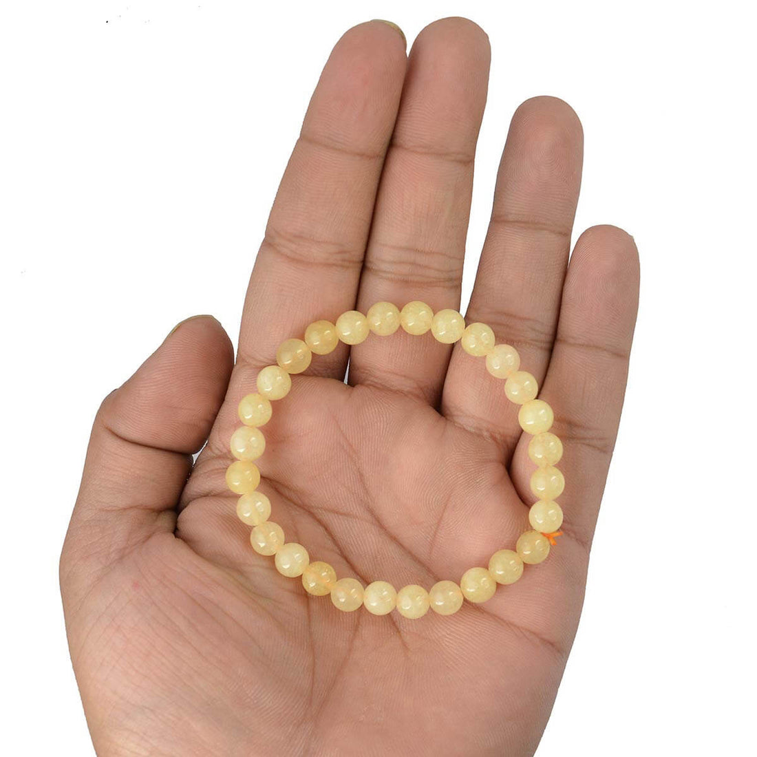 Authentic Golden Quartz Crystal Bracelet for Reiki Healing 6 MM