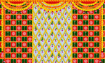 Beautiful Printed Flower Design Backdrop Cloth for Pooja Decoration