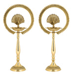 12 INCH Brass Mor Kiran Style Kerala Diya