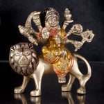 4.5 Inch Eye Catching Maa Durga Brass Idol