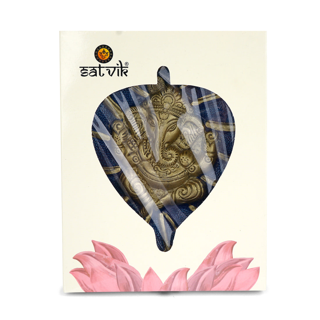 1 pc Lord Ganesh on Leaf Patta Wall Hanging White